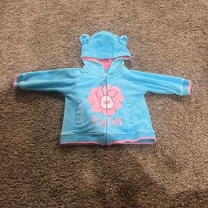 Vintage Disney Y2K Piglet Velour Zip Up Jacket W/ Ears Winnie The Pooh